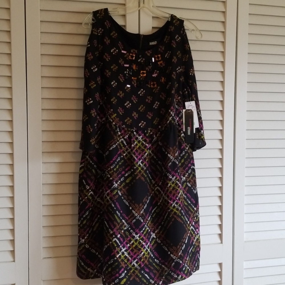 Miss sixty  , dress open cut 3/4 sleeves size 8